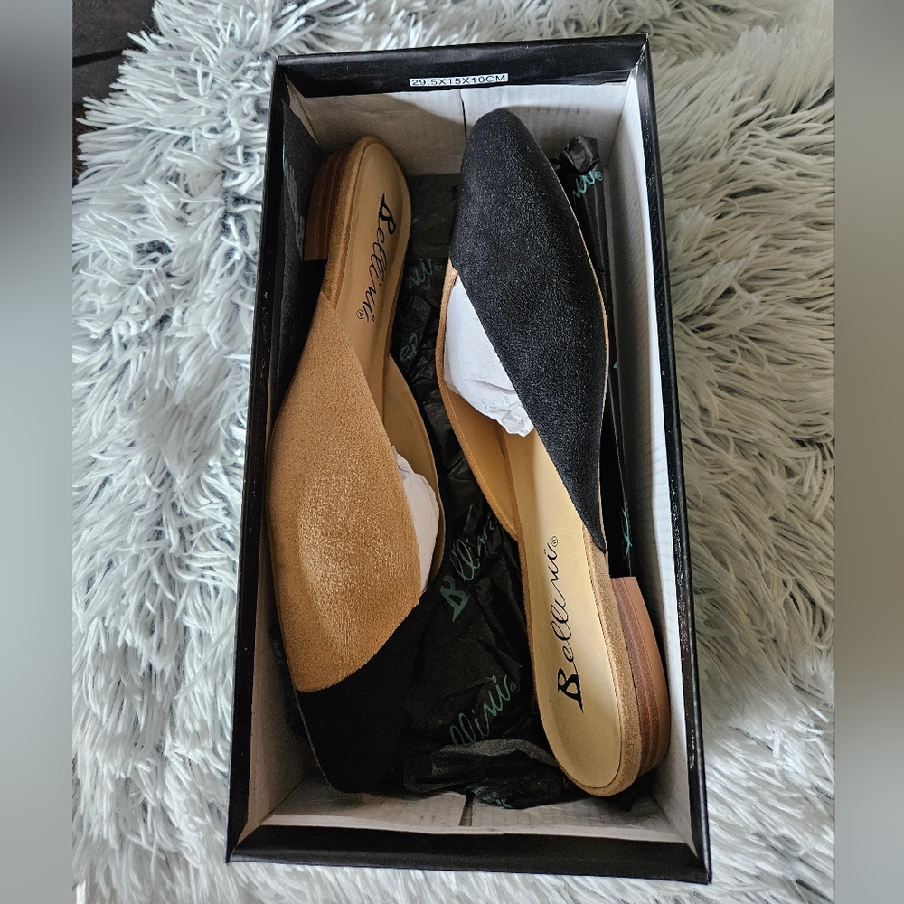 Bellini Size 8.5 Color Block Flat Slides - image 2